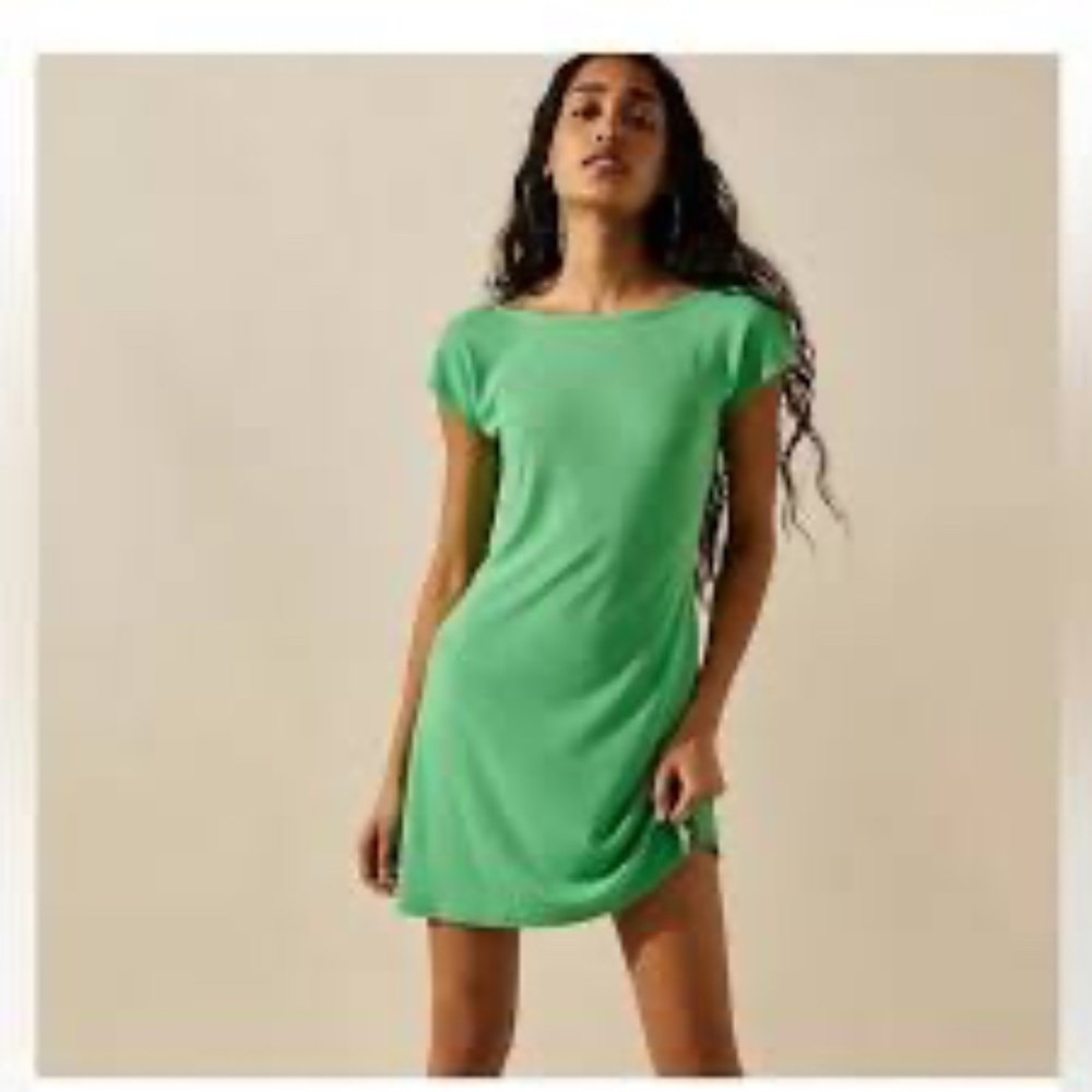 Free People Beach Rosalia Low Back Green Mini Dress, Size SP